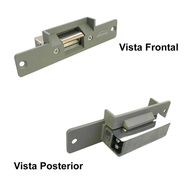 el primero mercenario estrategia VIS-EL100-FSE - Cerradura Eléctrica de 770lbs en Acero Inoxidable para  Puertas de Madera y Metal, 12V Modo Seguro (Fail Secure) Normalmente  Abierta - Visionis