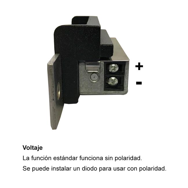 VIS-EL102-FSA - Cerradura Eléctrica de 770lbs en Acero Inoxidable para  Puertas de Madera y Metal, 12V Modo Salvo (Fail Safe) Normalmente Cerrada  con Revestimiento de Caucho - Visionis