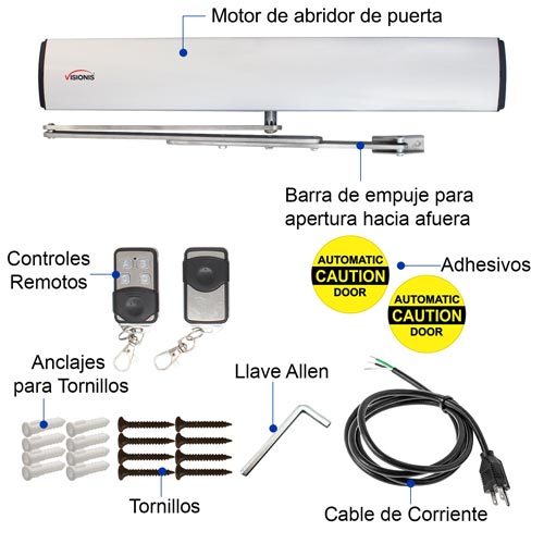 VIS-440B-ADO - 110V Abridor de Puerta Eléctrico Automático + Cierra