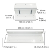 VIS-ZL1200-WH – Soporte L y Z para cerradura electromagnética de 1200lbs, Color Blanco
